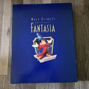 Fantasia Deluxe Collector's Box Set 1991 VHS/CD, Commemorative Lithograph & Book